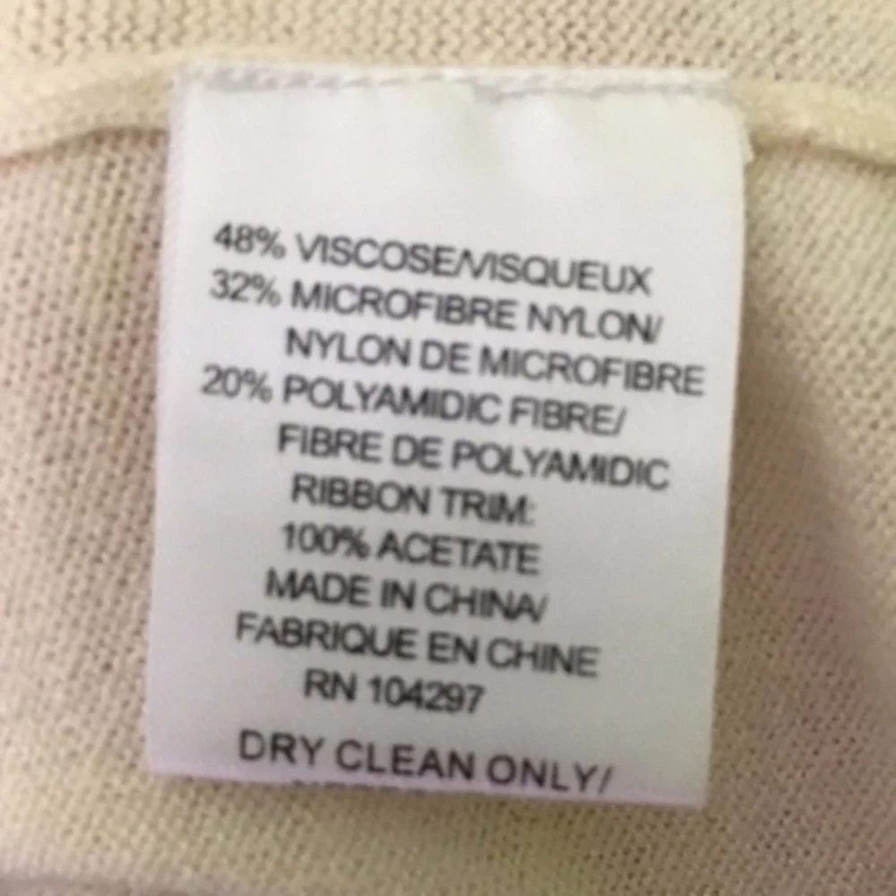 Milly // Cream Sweater Black, White Ribbon Bow S - Picture 5 of 5